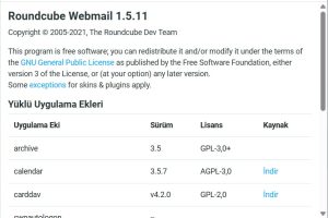 CWP Üzerine Roundcube 1.5.11 – Modern, Güvenli ve Güncel